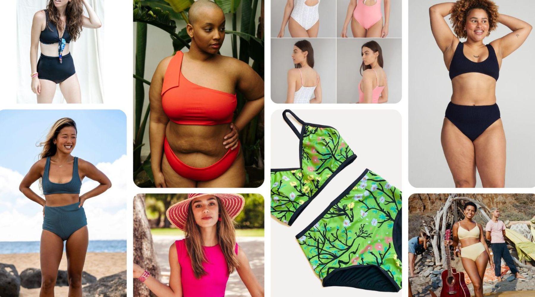 collage of bathing suits
